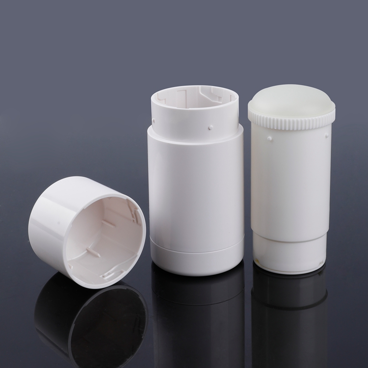 50g Empty Fragrance Antiperspirant Twist Up Refillable White Plastic Deodorant Container,refillable Roll on Deodorant Bottles
