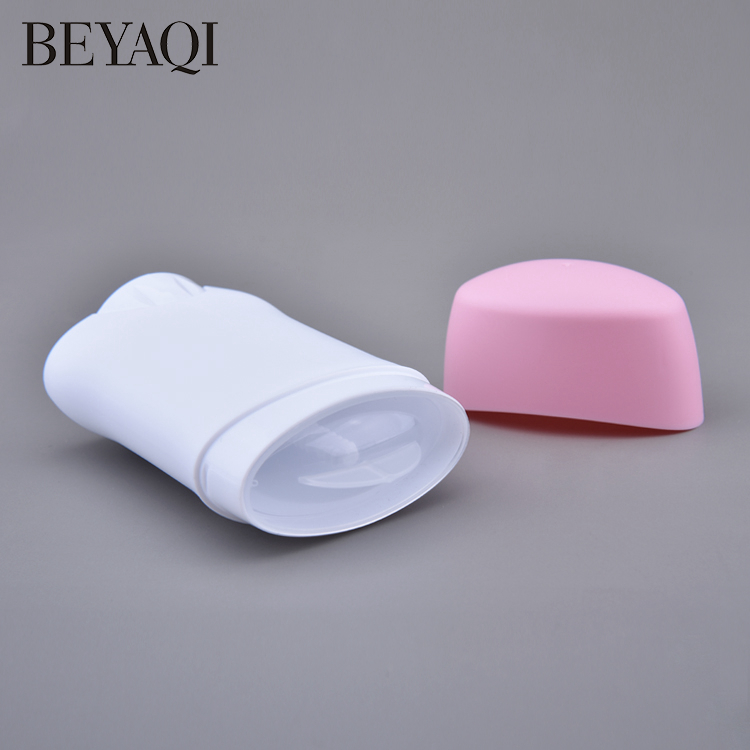 Barra De Desodorante Biodegradable Personalizada Rellena El Contenedor Vacío 30g 50g 75g Barra De Contenedor De Desodorante Vacío De Torsión Blanca Ovalada