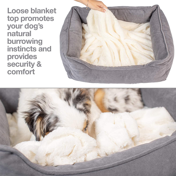 Comfortable Eco-Friendly Anti-slip Orthopedic Foam Dog Bed with Zipper