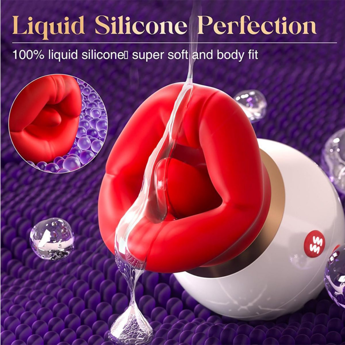 Vibromasseur jouet sexuel adulte en forme de bouche rose