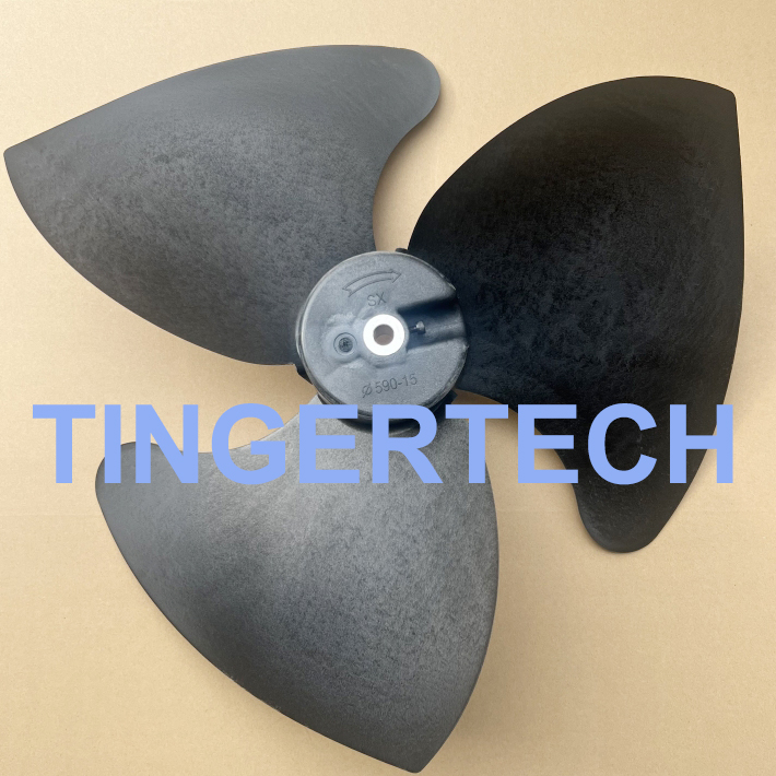 Aspa de ventilador 590 180 de 15 mm para bomba de calor con fuente de aire compatible con YT139-370-6 (3)