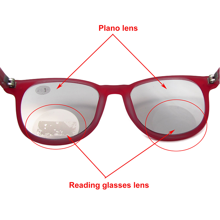 Good-looking plastic lady's photochromic bifocal reading glasses