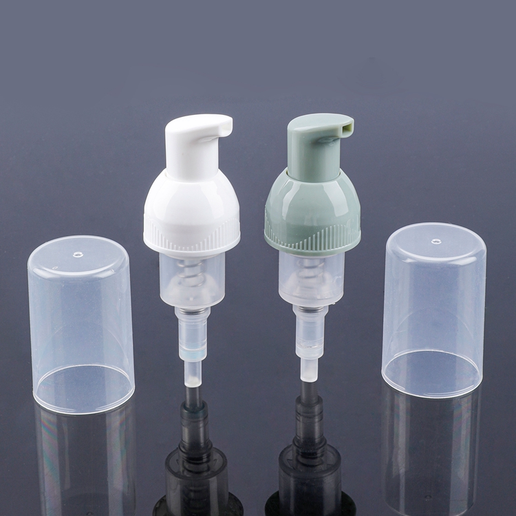 Bomba de espuma de color personalizado de muestra gratis Transparencia 28/410 0.3cc Bomba dispensadora de jabón de plástico con resorte incorporado