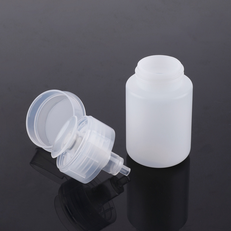 Precio competitivo Fábrica Venta caliente Plástico personalizado Personalizado Disponible Botella cosmética Venta al por mayor Removedor Bomba Botella Bomba de esmalte de uñas