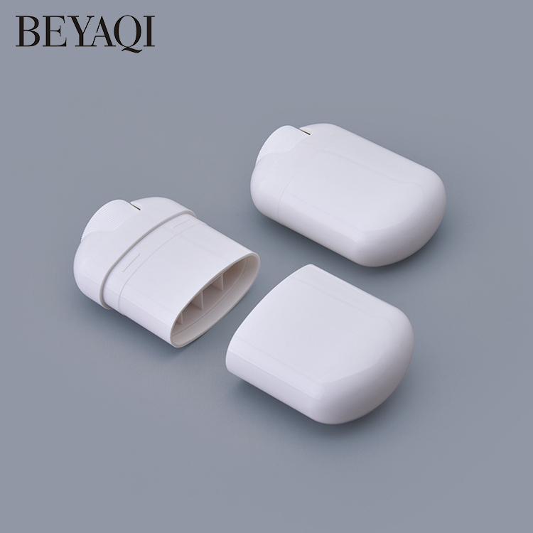 Vuoto 15g ABS Bianco Nero Di Plastica Piatta Ovale Deodorante Solido Profumo Bastone Rotolo Sulla Bottiglia Gel Deodorante Bottiglia Tubo