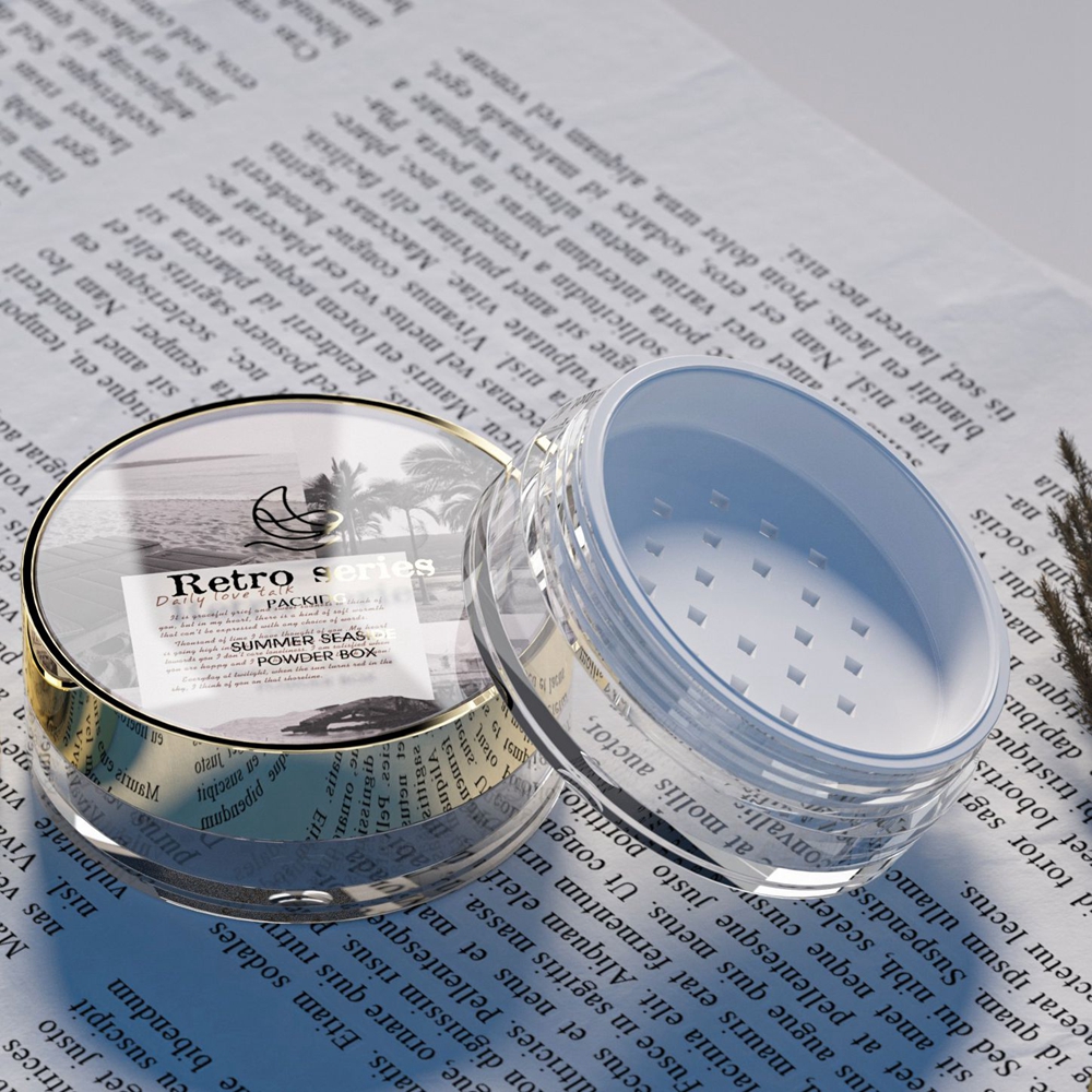 caixa compacta em p&oacute; prensado