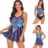 Swimsuits boireannaich Tankini le shorts