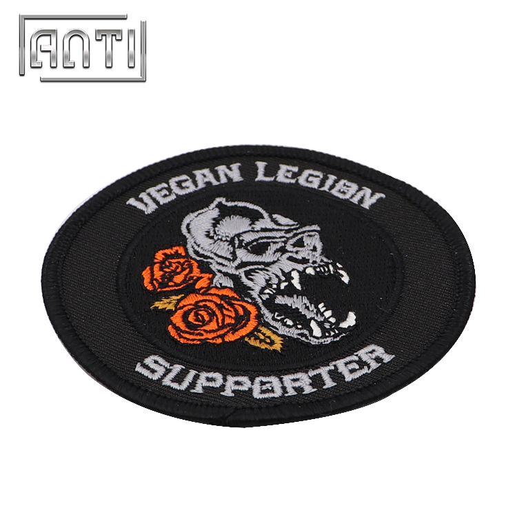 Durable Custom Letter Logo Embroidered Patches Wholesale Flower Patch for Clothing