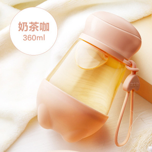 Bio Glass portable Cute with cover leakproof lady transparent max tea cup manufacturers wholesale gifts