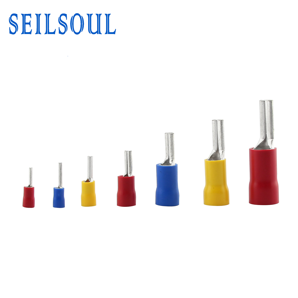 High Quality Pre Insulated Copper Cable Pin Shaped Tube Wire Terminal Connectors - PTV