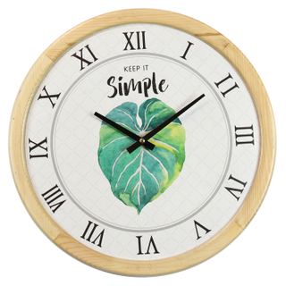 Leaf Pattern Home Roman Numeric Personalised Wall Clock