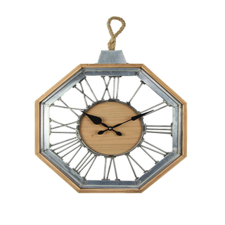 Octagon Wall Decor With Clock