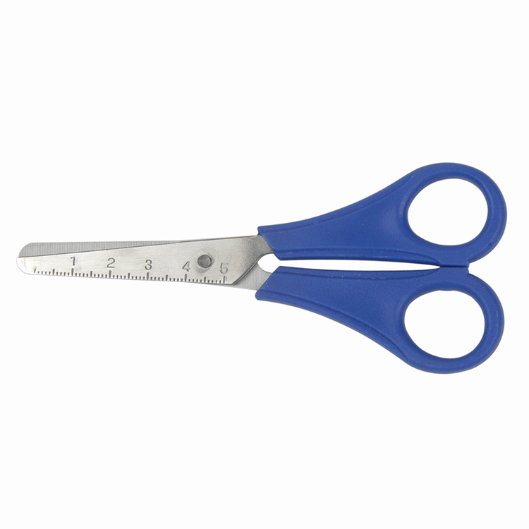 Stainless Steel Student Scissors with Scale Right Hand 5"