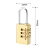 13001 3 Digital Combination Luggage Brass Lock
