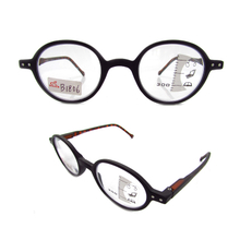 Round trendy multifocals magnifying reading glasses