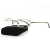 Unisex Folding Metal Reading Glasses Presbyopia Eyeglasses Includes Glasses Case