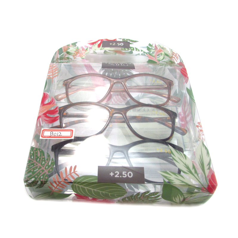 PVC display box for reading glasses packaging eyeglasses case