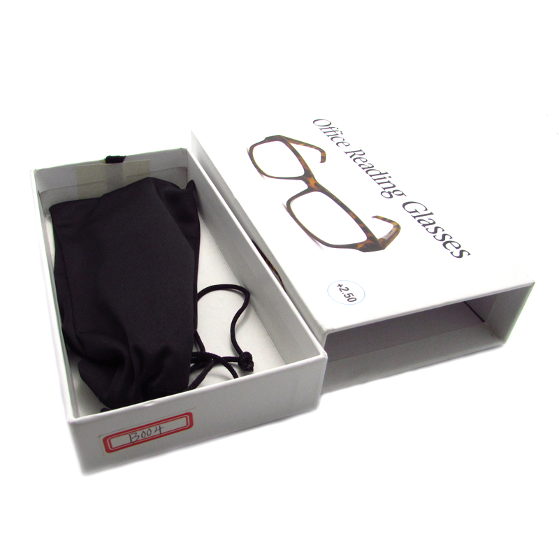Cardboard drawer type glasses case hard eyeglasses box portable travel glasses accessories