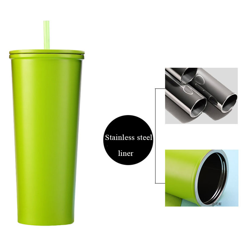 Stainless Steel Mug with Straw