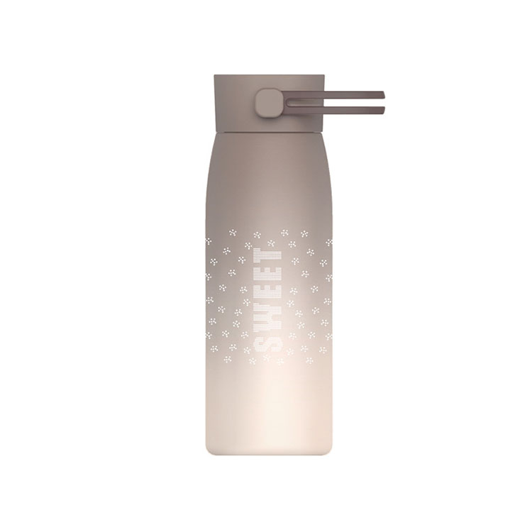 300ml Gradient Color Double Wall Stainless Steel Bottle Coffee Cup Insulated Water Bottle 