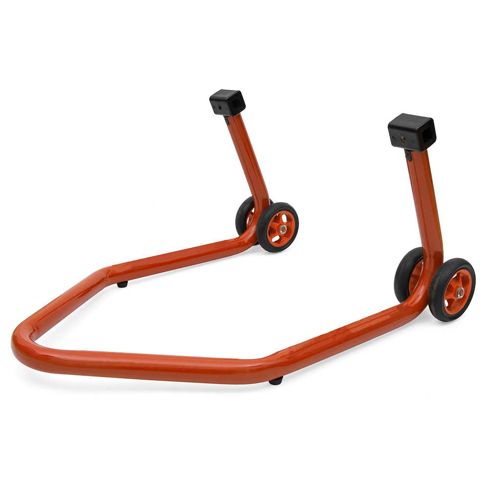 ユニバーサルバイクスタンドリアスプールパドックスイングアームリフトバイクのリアホイールオレンジ