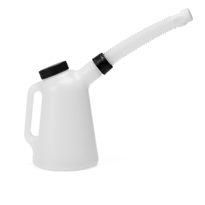 オートバイツール1リットルプラスチックオイル計量ジャグ、フレキシスパウト蓋付きレーシングポータブル燃料缶タイプB