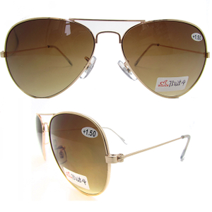 Metal bifocal readers sunglasses