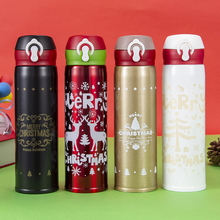 500ML Christmas Gift Custom Double Wall Stainless Steel Vacuum Flask Red 