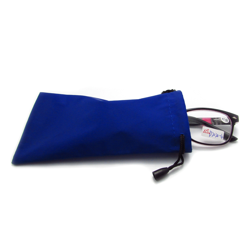 Glasses pouch with drawstring