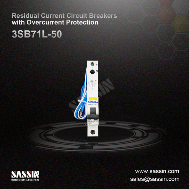 3SB71L-50, RCBO, integrado con cable de puesta a tierra