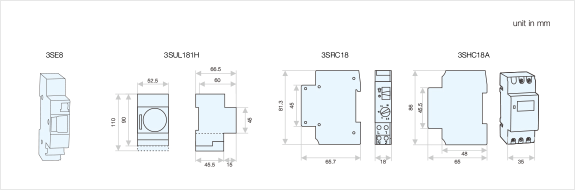 3SE8 y 3SUL181H & -3SRC18 & 3SHC18A.3