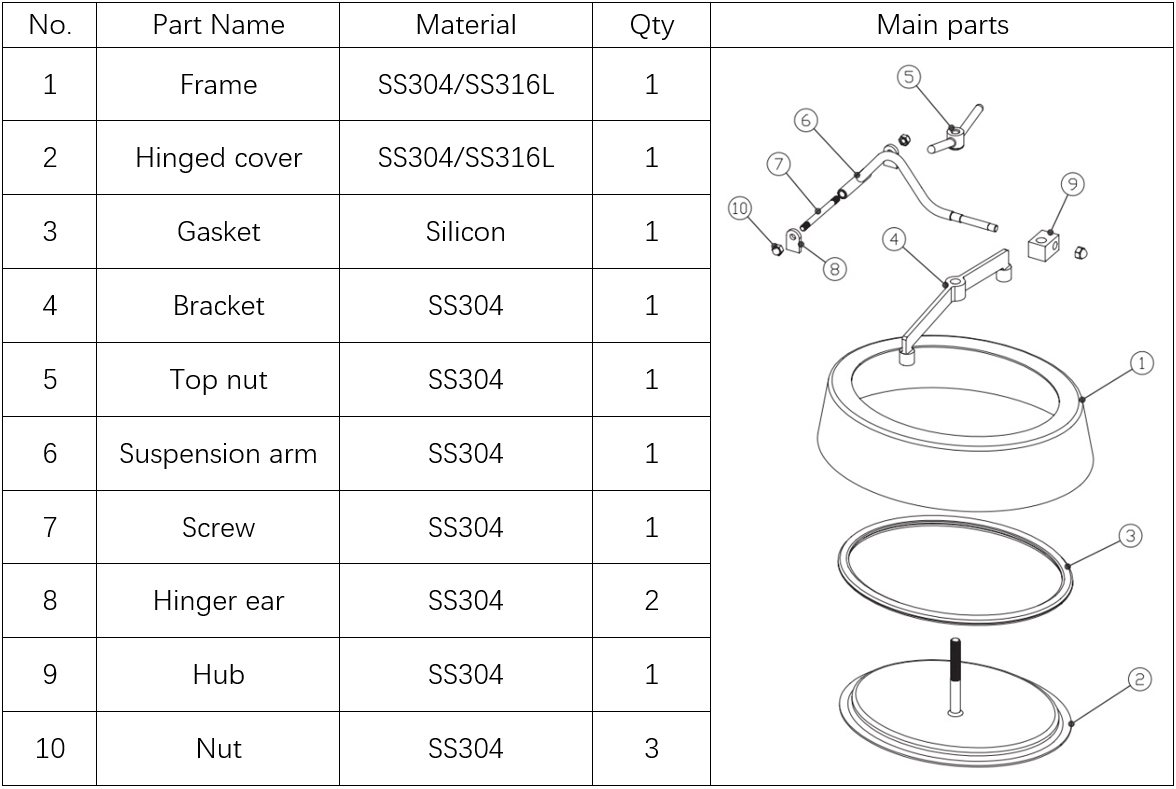 oval manway for wine fermenters
