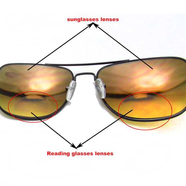 Metal bifocal readers sunglasses