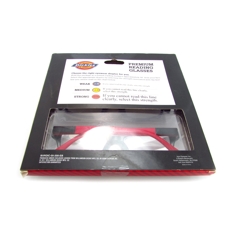 Display paper box with clear pvc window case for reading glasses eyewear package