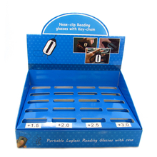 Display box for nose clip readers