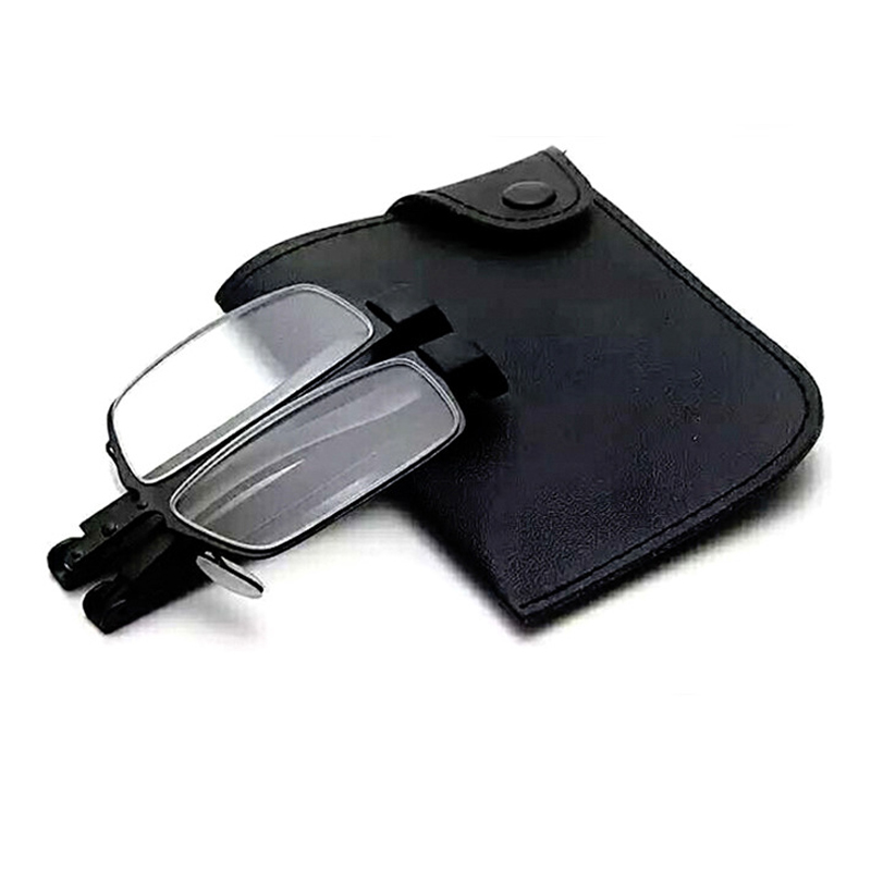 Foldable reading glasses with pouch