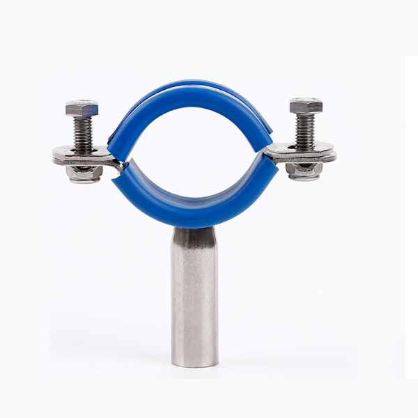 Hygienic SS304 Pipe Hanger with Rubber Sleeve with FNPT Screw Or Plate
