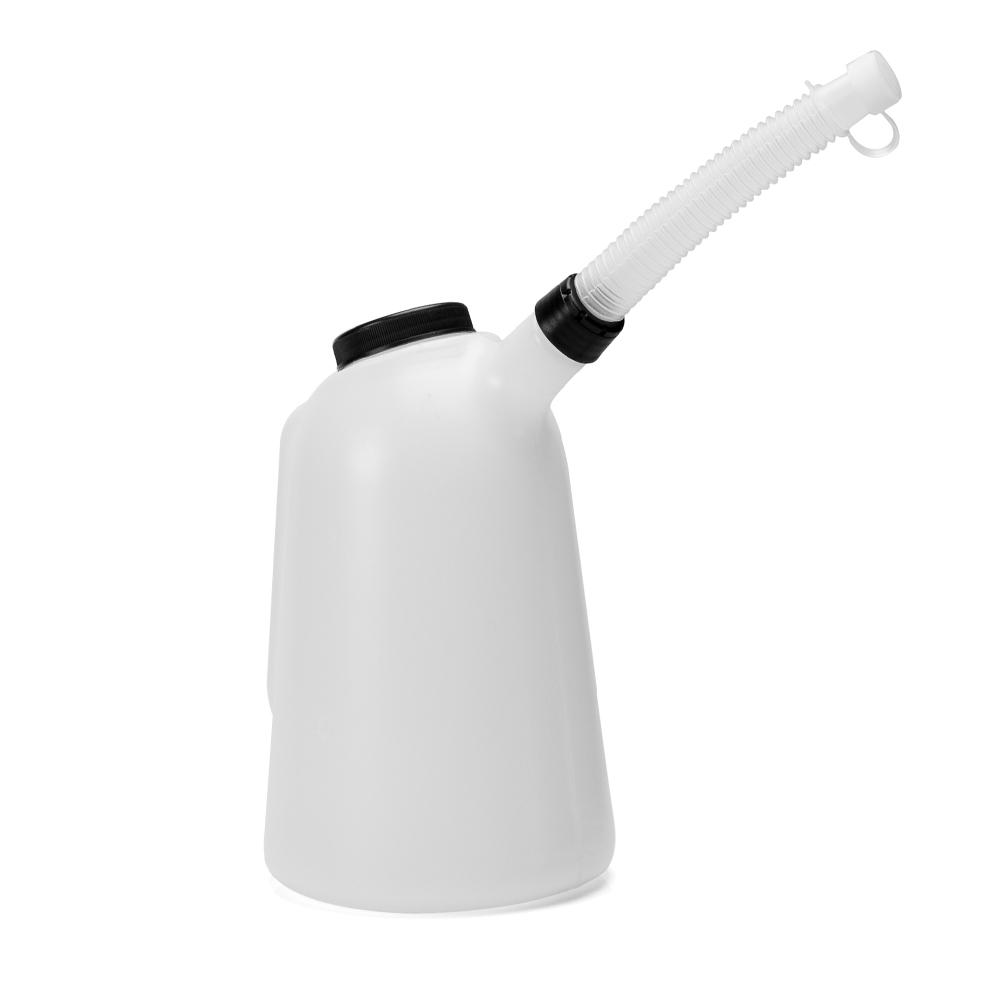 プラスチック製のジェリー燃料缶5L白/赤/黒キャップ