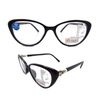Progressive multifocus TR90 cat eye reading glasses with anti blue light