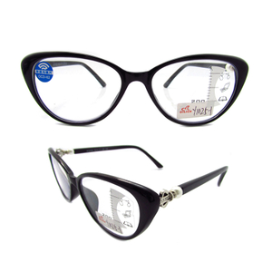 Progressive multifocus TR90 cat eye reading glasses with anti blue light