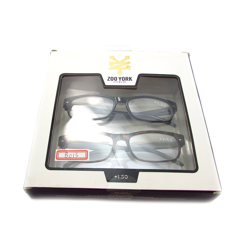 Fashion display box with clear pvc windowfor reading glasses package