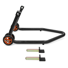 ユニバーサルバイクスタンドバイクリアホイール用ブラックリアスプールパドックスイングアームリフト