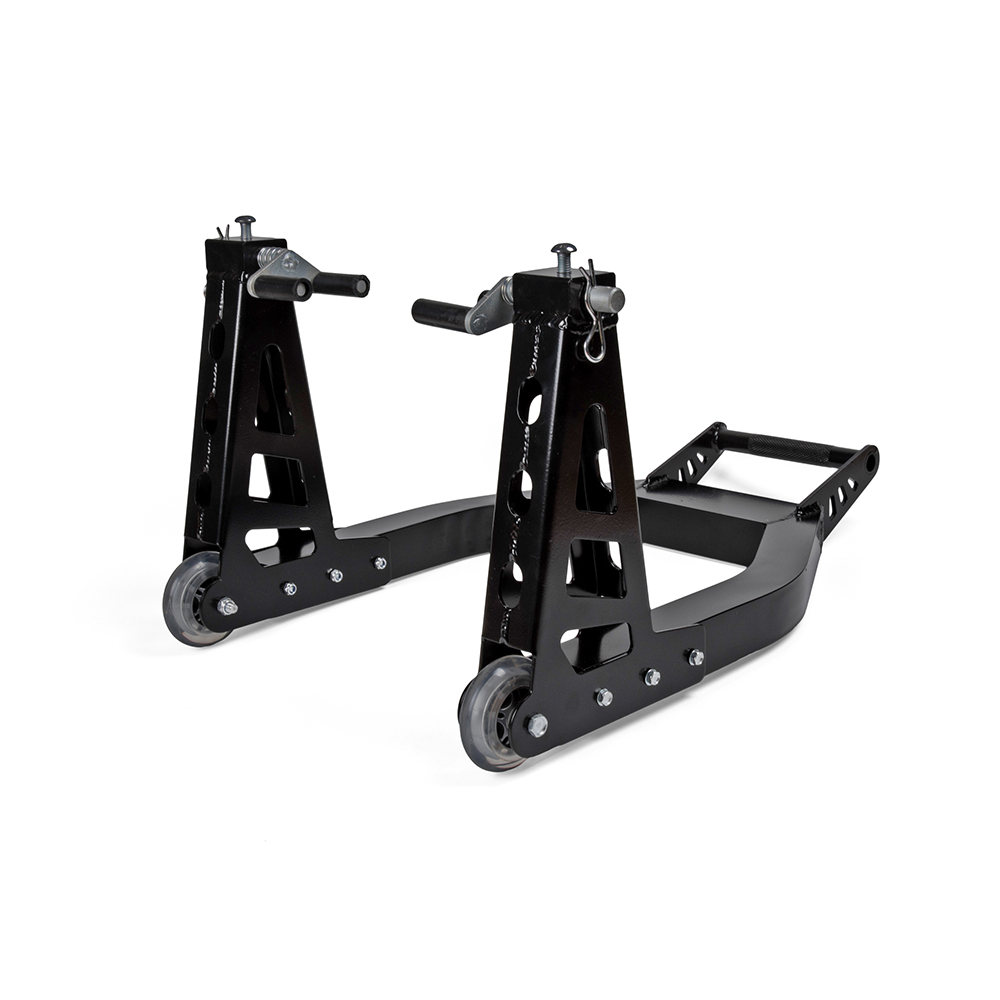 バイク用アルミバイクスタンド調整可能なフロントリアスプールパドックスイングArmLift