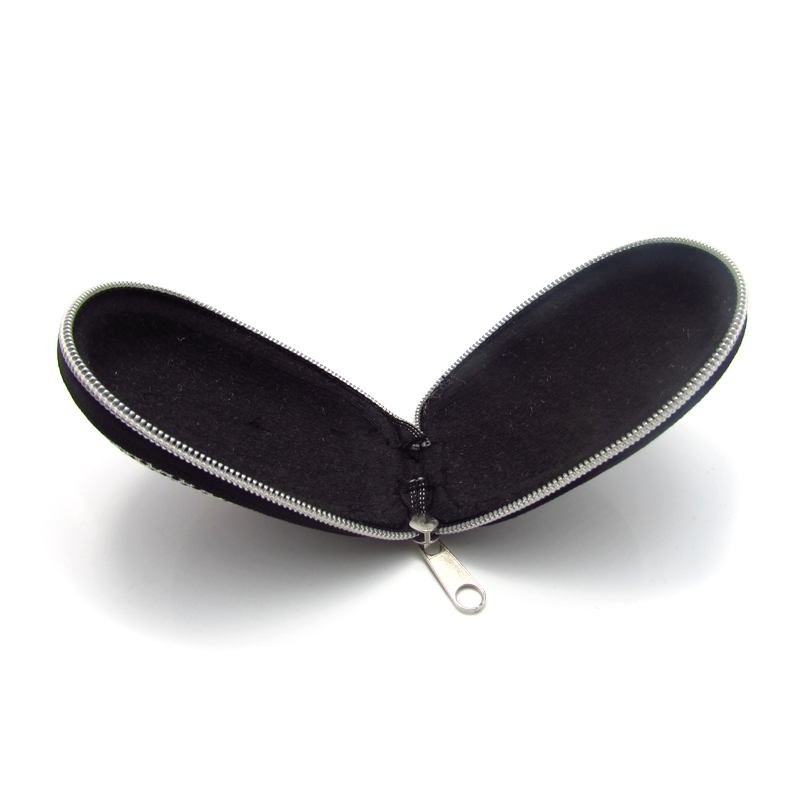 New zipper reading glasses hard case storage box portable protector black high quality