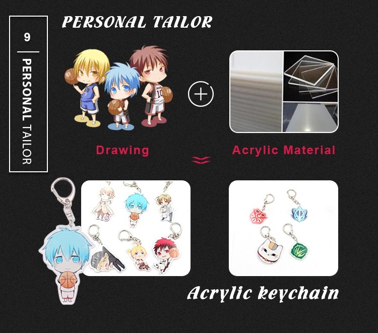 Personalized Acrylic Custom Keychain Girl Keychain With Ring From China ...