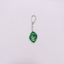 Hot Selling Acrylic Custom Keychain Green Logo Keychain with Ring