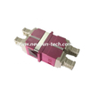 New LC Quad Double Deck 4 Port SM 4 Core UPC OM3 OM4 Fiber Optic Adapter