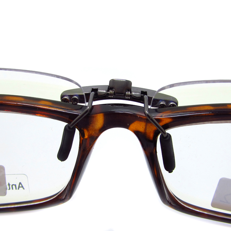 Aviator anti blue light blocking clip ons