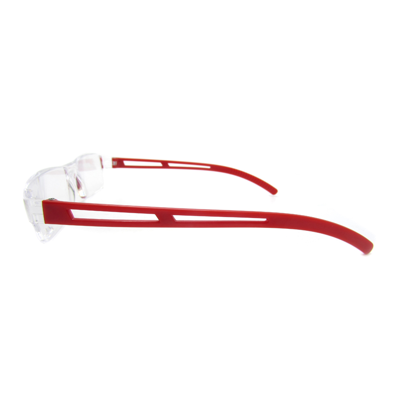 PC rimless reading glasses one piece readers rectangle ultra-transparent lens eyewear frame