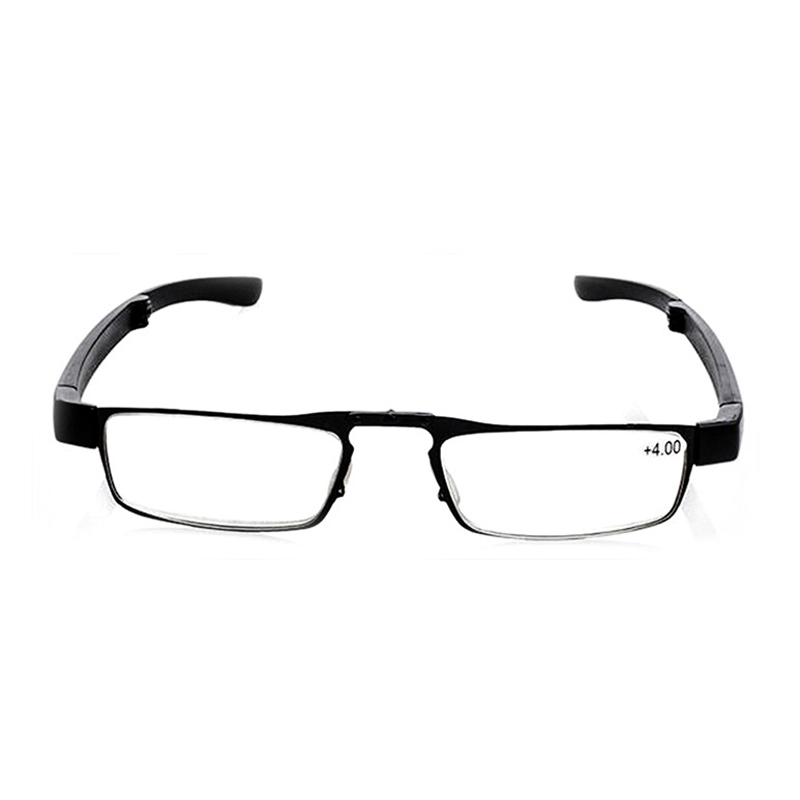 Foldable reading glasses with pouch